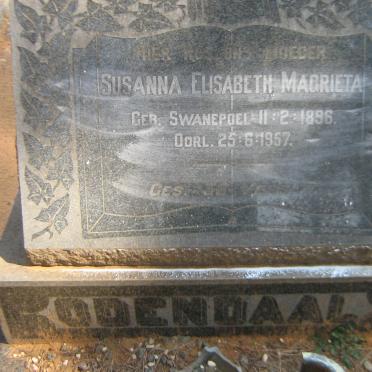 ODENDAAL Susanna Elisabeth Magrieta nee SWANEPOEL 1896-1957