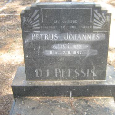 PLESSIS Petrus Johannes, du 1892-1947