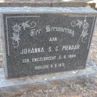 PIENAAR Johanna S.C. nee ENGELBRECHT 1884-1971