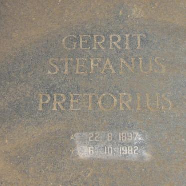 PRETORIUS Gerrit Stefanus 1897-1982