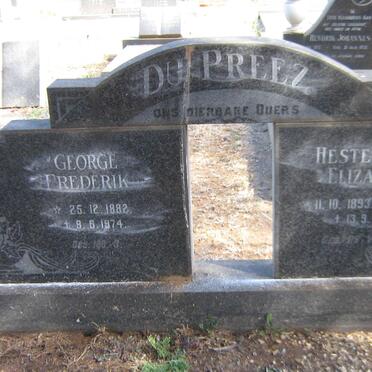 PREEZ George Frederik, du 1882-1974 &amp; Hester Maria Elizabeth SMIDT 1893-1969