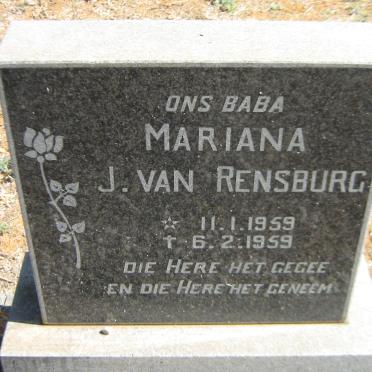 RENSBURG Mariana, J. v. 1959-1959