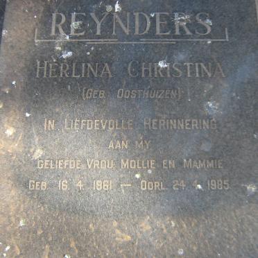 REYNDERS Herlina Christina nee OOSTHUIZEN 1961-1985