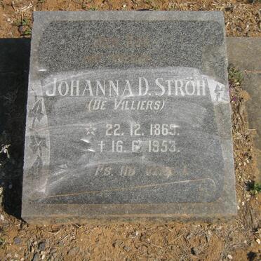 STROH Johanna D. nee DE VILLIERS 1869-1953