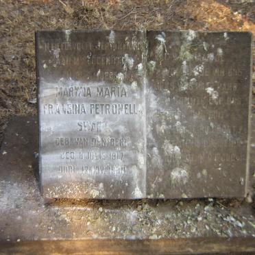 SWART Maryna Maria Francina Petronella nee VAN DEN BERG 1917-19??