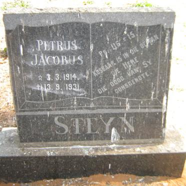 STEYN Petrus Jacobus 1914-1931
