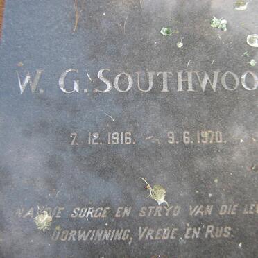 SOUTHWOOD W.G. 1916-1970
