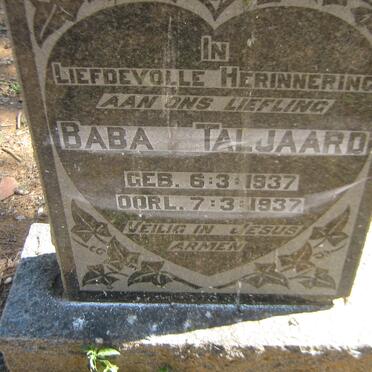TALJAARD Baba 1937-1937