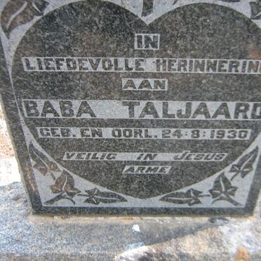 TALJAARD Baba 1930-1930
