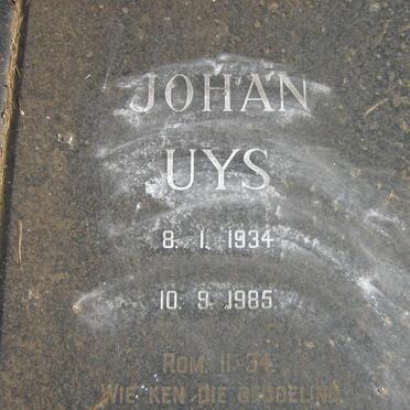UYS Johan 1934-1985