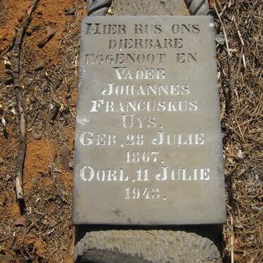 UYS Johannes Francuskus 1867-1943