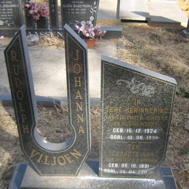 VILJOEN Rudolph 1924-19?8 &amp; Johanna 1931-2011