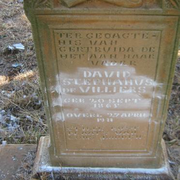 VILLIERS David Stephanus, de 1865-1931