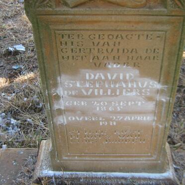 VILLIERS David Stephanus, de 1865-1931