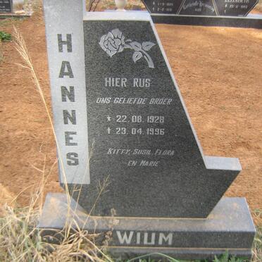 WIUM Hannes 1928-1996