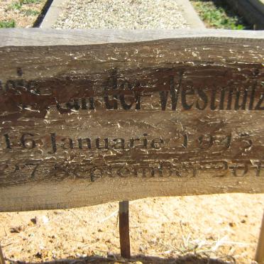 WESTHUIZEN Hansie, van der 1945-2012