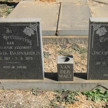 WALT Hendrik Barnardus, van der 1917-1973 &amp; Jacoba Magdalena VAN WYK 1924-1996