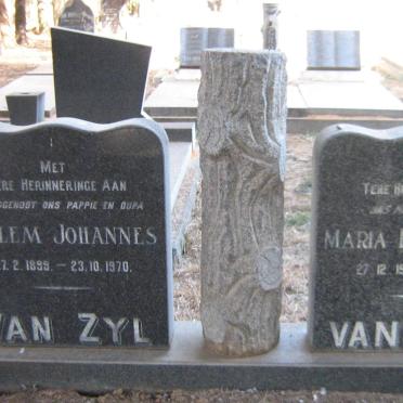 ZYL Willem Johannes, van 1899-1970 &amp; Maria Elizabeth 1912-1992