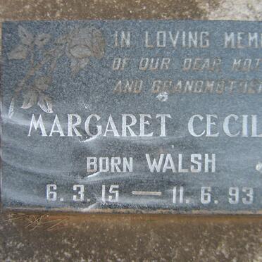 ? Margaret Cecilia nee WALSH 1915-1993