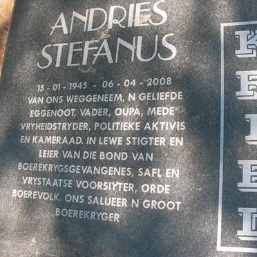 KRIEL Andries Stefanus 1945-2008