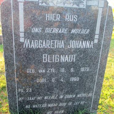 BLIGNAUT Margaretha Johanna nee VAN ZYL 1879-1960