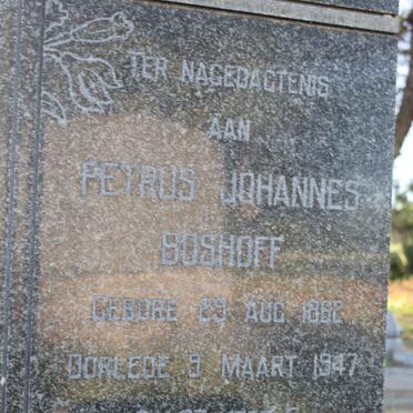 BOSHOFF Petrus Johannes 1862-1947
