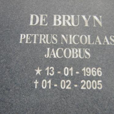 BRUYN Petrus Nicolaas Jacobus, de 1966-2005