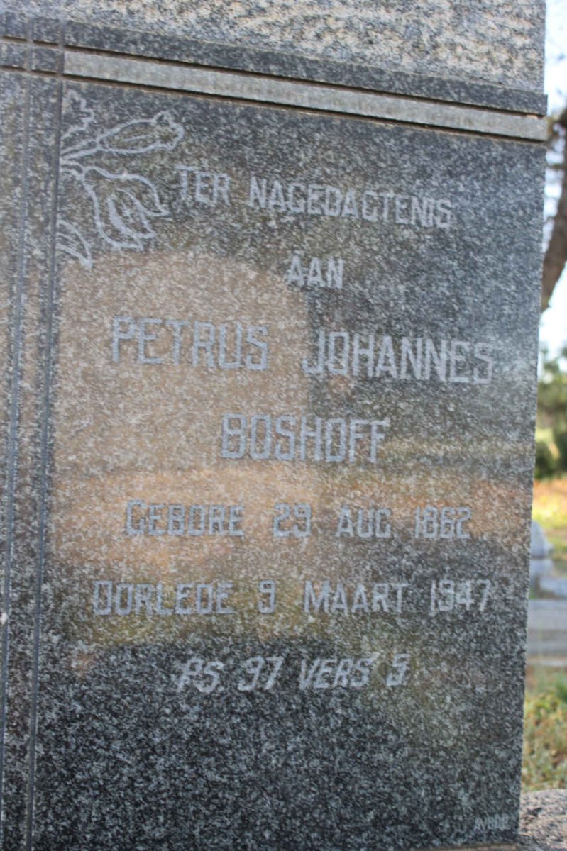 BOSHOFF Petrus Johannes 1862-1947