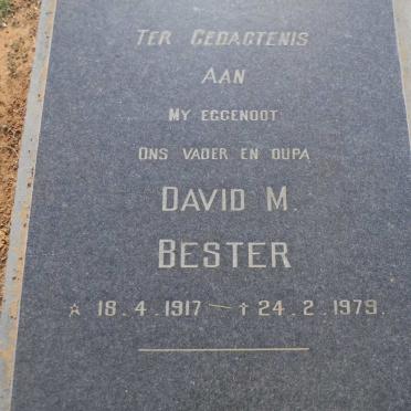 BESTER David M. 1917-1979