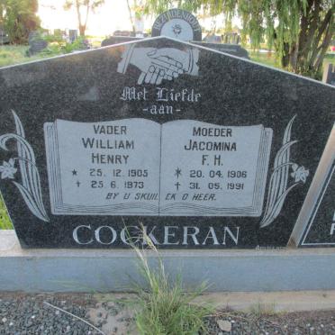 COCKERAN William Henry 1905-1973 &amp; Jacomina F.H. 1906-1991