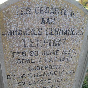 DELPORT Johannes Gerhardus 185?-1943