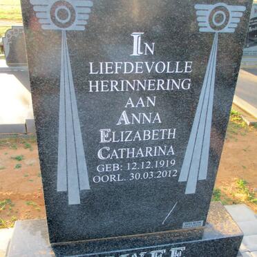 ERWEE Anna Elizabeth Catharina 1919-2012