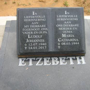ETZEBETH Ludolf Johannes 1940-2017 &amp; Maria Catharina 1944-
