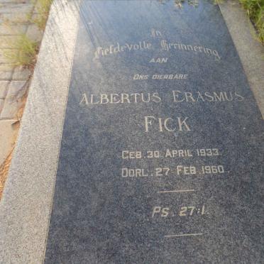 FICK Albertus Erasmus 1933-1960
