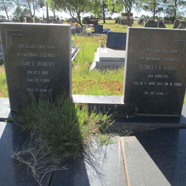 HALL James Robert 1895-1965 &amp; Isabella Maria VORSTER 1898-1985