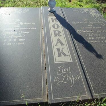HORAK Abraham Isaac 1919-1989 &amp; Wilhelmina Dertrina PETERS 1926-2003
