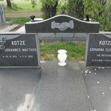 KOTZE Johannes Matthys 1925-2002 &amp; Catharina Elizabeth POTGIETER 1926-1970