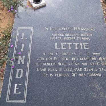 LINDE Lettie 1943-1998