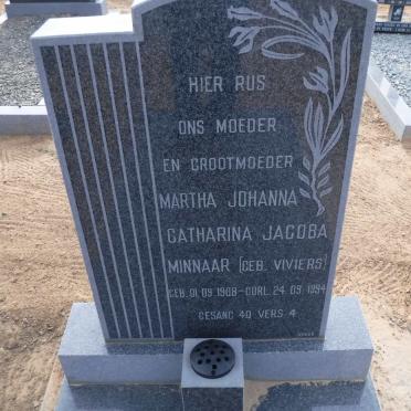 MINNAAR Martha Johanna Catharina Jacoba nee VIVIERS 1908-1994