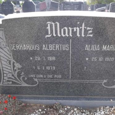 MARITZ Gerhardus Albertus 1918-1979 &amp; Alida Maria 1920-