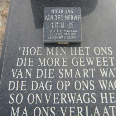 MERWE Nicoluas, van der 1967-2010