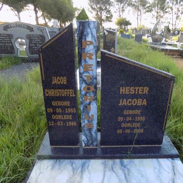 PRETORIUS Jacob Christoffel 1955-1996 &amp; Hester Jacoba 1955-2008