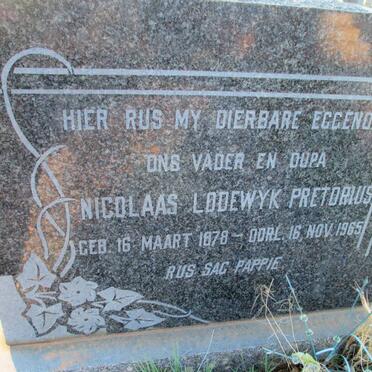 PRETORIUS Nicolaas Lodewyk 1878-1965