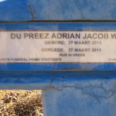 PREEZ Adrian Jacob William, du 2013-2013