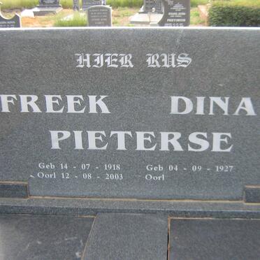 PIETERSE Freek 1918-2003 &amp; Dina 1927-