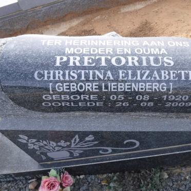 PRETORIUS Diederik Daniel 1925-1977 &amp; Christina Elizabeth LIEBENBERG 1920-2009