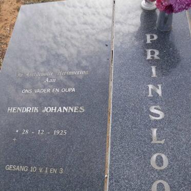 PRINSLOO Hendrik Johannes 1925- &amp; Anna Catharina Sophia SWANEPOEL 1922-2005