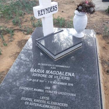 REYNDERS Maria Magdalena nee DE VILLIERS 1941-2010