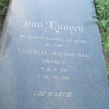 ROOYEN Magdalena Johanna, van nee BEUKES 1918-1989