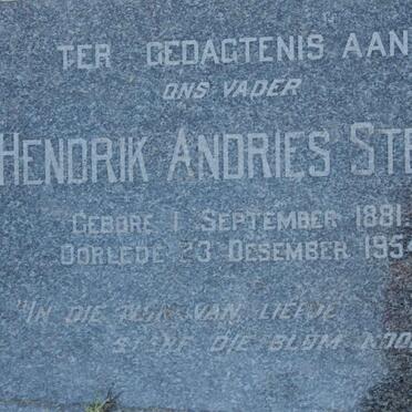 STEYN Hendrik Andries 1881-1954